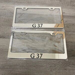 2 Pack For Infiniti G37 Chrome Finish Stainless Steel Metal License Plate Frame
